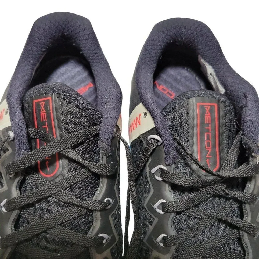 Nike Metcon 6 Training Shoes 7.5 Black Blue Red CK9388-070 Gym Athletic